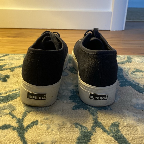 EUC - Navy Superga Platform Sneakers Size 38 (7.5) - Picture 4 of 8